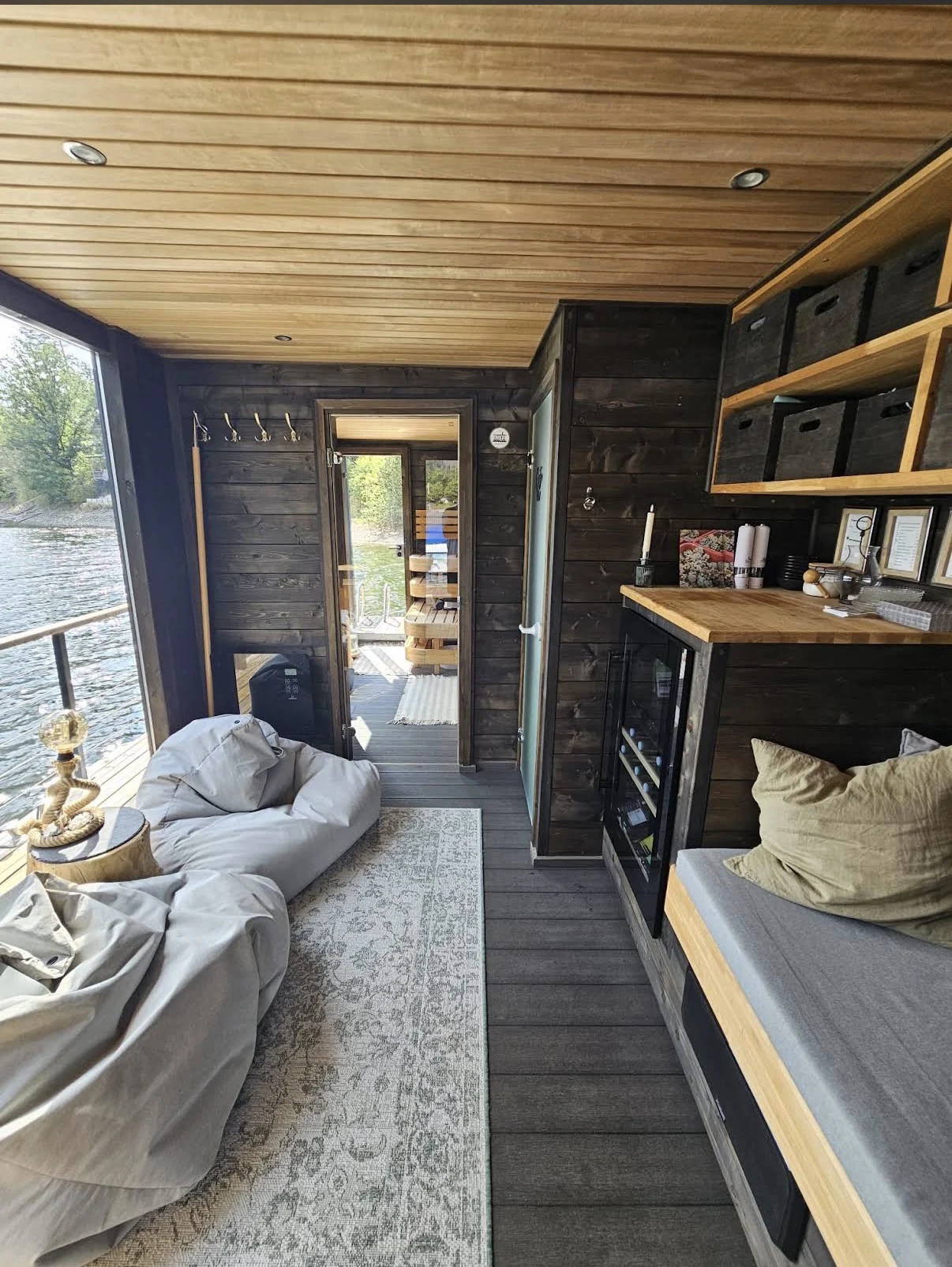 The original SaaleSpa lounge with beanbags and access to the sauna.